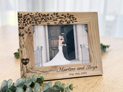 Wedding Photo Frame, Engraved Photo Frame, Custom Wedding Gift , Wedding gifts for couple, Family Photo Frames, Family Picture Frames