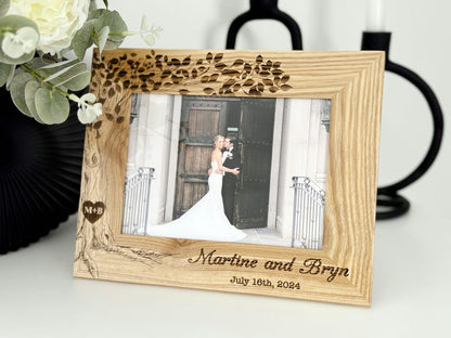 Wedding Photo Frame, Engraved Photo Frame, Custom Wedding Gift , Wedding gifts for couple, Family Photo Frames, Family Picture Frames