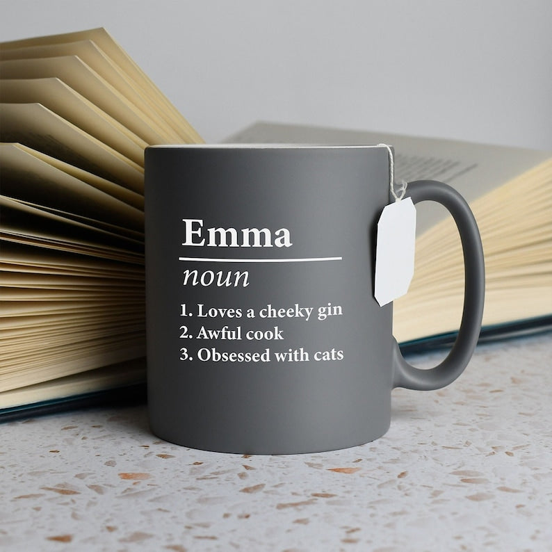 Personalised Name Definition Mug Gifts Ideas Presents For Mum Dad Birthday Christmas Mothers Fathers Day