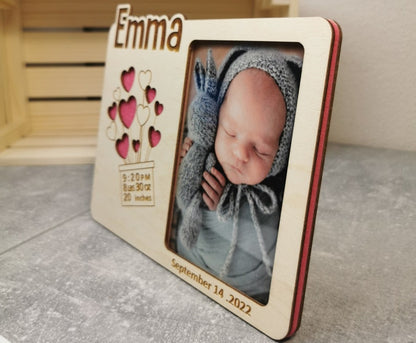 Personalized Baby Picture Frame | Nursery Picture Frame | Gift for New Parents - Baby | Birth Announcement Frame