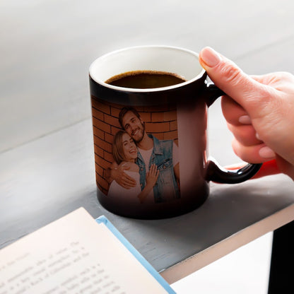 Custom Mug Color Changing, Custom Magic Cup with Photo, Heat Activated Mug Black to White Mug, Personalized Gift for Couple for Anniversary