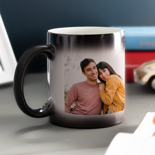 Custom Mug Color Changing, Custom Magic Cup with Photo, Heat Activated Mug Black to White Mug, Personalized Gift for Couple for Anniversary