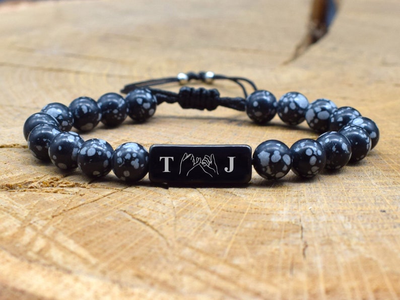 Custom Bracelet for Men Engraved, Anniversary gifts for him, Birthday Boyfriend Gift