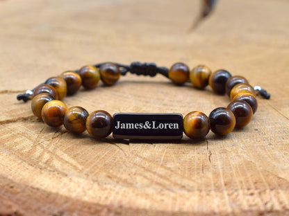 Custom Bracelet for Men Engraved, Anniversary gifts for him, Birthday Boyfriend Gift