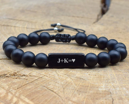 Custom Bracelet for Men Engraved, Anniversary gifts for him, Birthday Boyfriend Gift